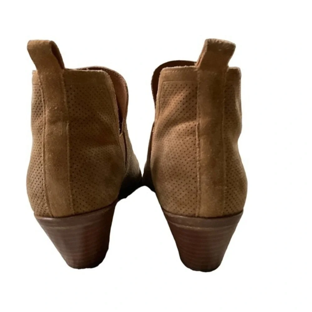 Sigerson Morrison Textured Slip On‎ Boots Booties Camel Tan SZ Euro 38.5 US 8